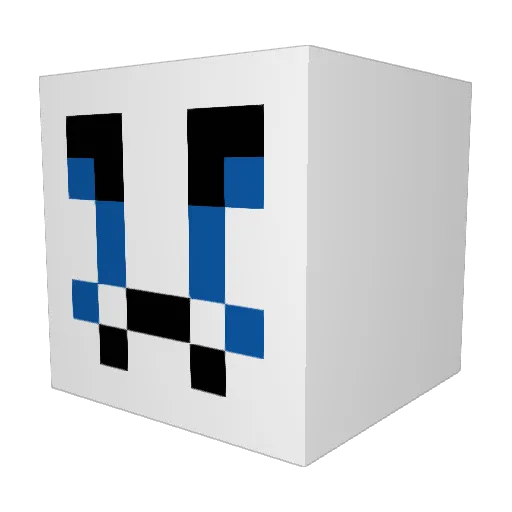 Kazu1n Minecraft avatar head, 3D render
