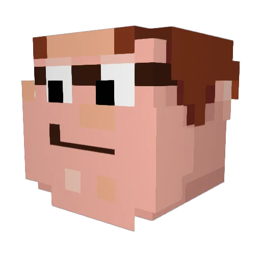 KazuMonster Minecraft avatar head, 3D render