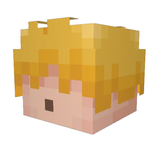 KazuOrDie Minecraft avatar head, 3D render