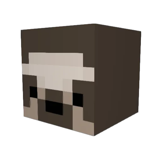KazualXd Minecraft avatar head, 3D render
