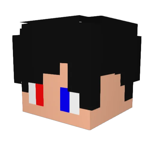 Kazubon1 Minecraft avatar head, 3D render