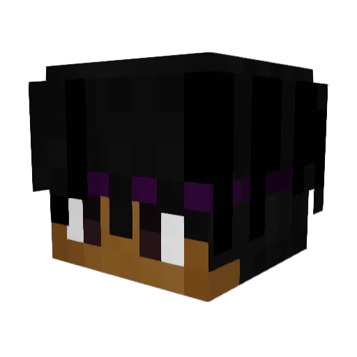 Kazudarke Minecraft avatar head, 3D render