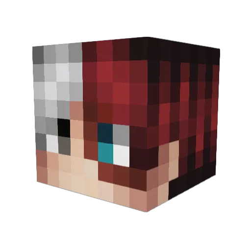 Kazufish117 Minecraft avatar head, 3D render