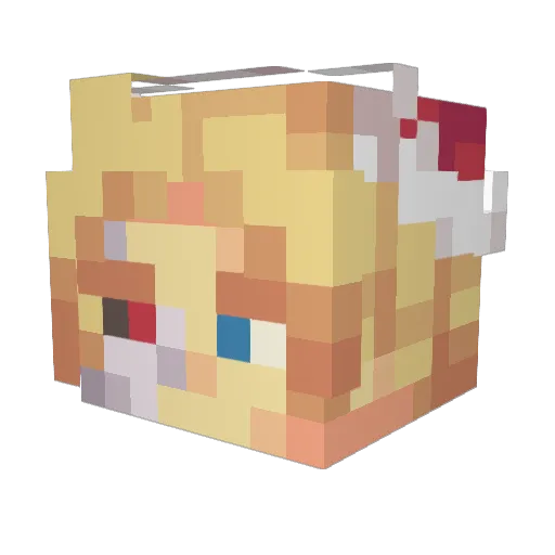Kazuhiko_H Minecraft avatar head, 3D render