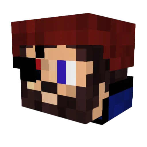 Kazuhira_ Minecraft avatar head, 3D render