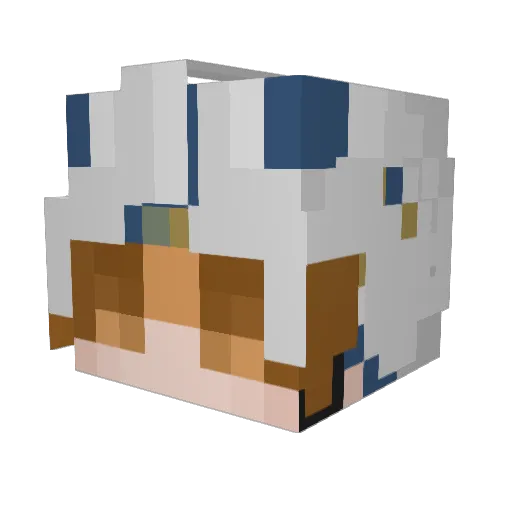 KazukiFujii Minecraft avatar head, 3D render