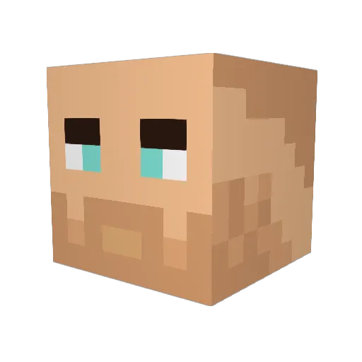 KazukiS79 Minecraft avatar head, 3D render