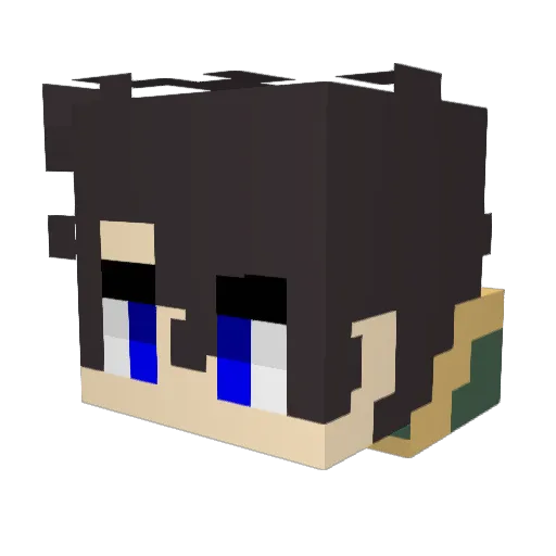 KazumaKun100 Minecraft avatar head, 3D render
