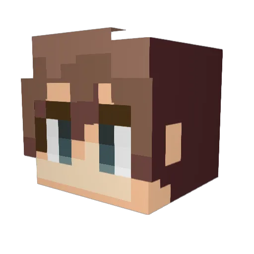 Kazuma_03 Minecraft avatar head, 3D render