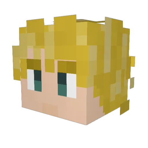Kazumi37 Minecraft avatar head, 3D render