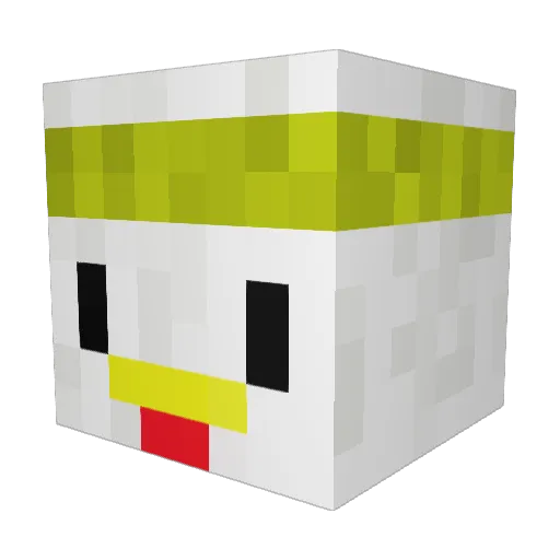 Kazumtiet Minecraft avatar head, 3D render