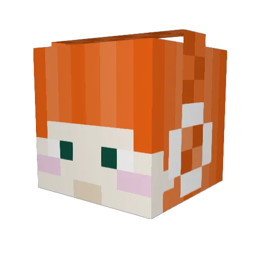 KazusaGames Minecraft avatar head, 3D render