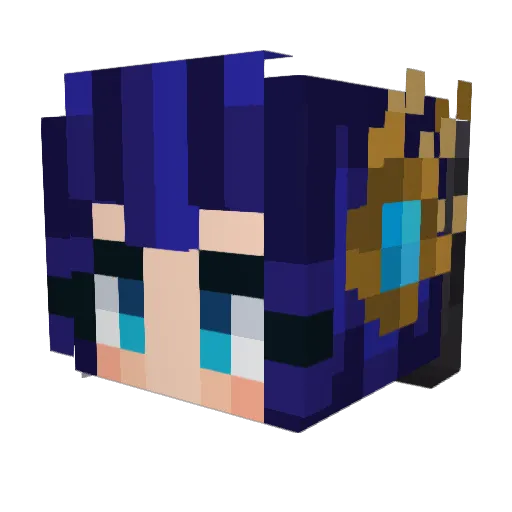 Kazutinho Minecraft avatar head, 3D render