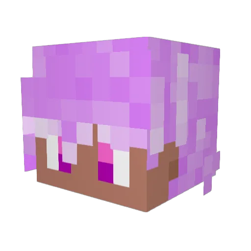 KazutomoStarBoi Minecraft avatar head, 3D render