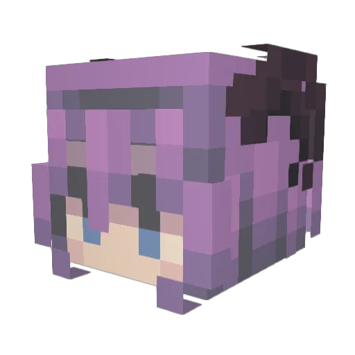 Kazuton Minecraft avatar head, 3D render