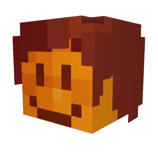 Kazyeon Minecraft avatar head, 3D render