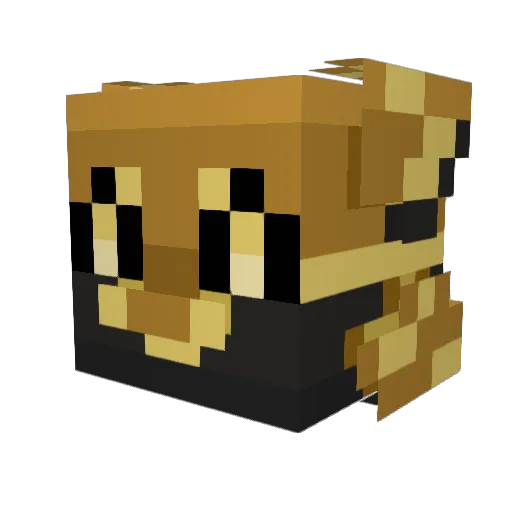 Kazyo Minecraft avatar head, 3D render
