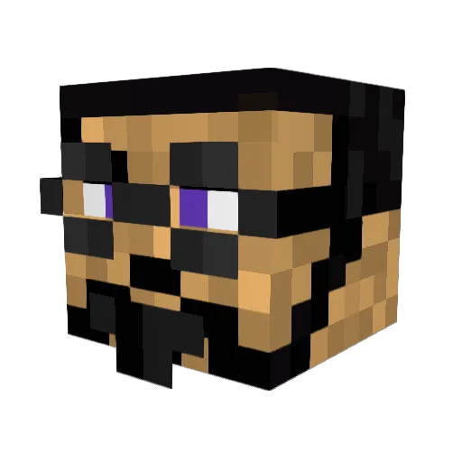 Kazzlunn Minecraft avatar head, 3D render