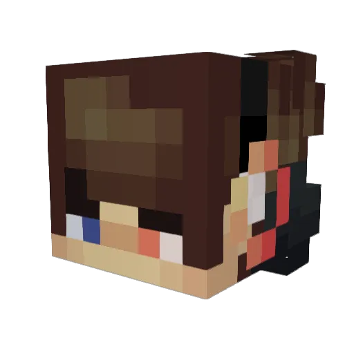 Kazzoo0 Minecraft avatar head, 3D render