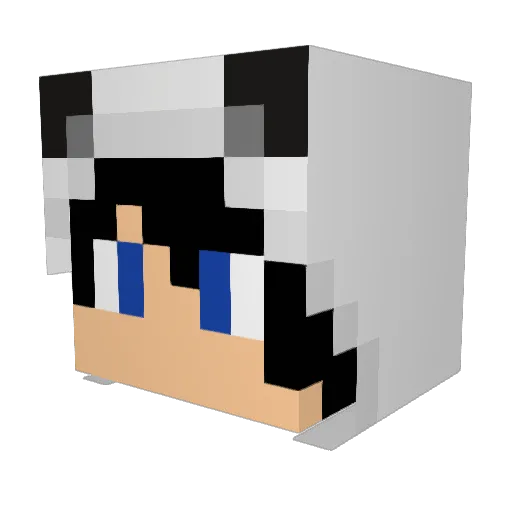 Kazzuu Minecraft avatar head, 3D render