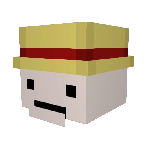 Kazzxd Minecraft avatar head, 3D render