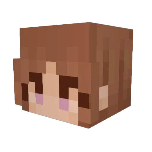 Kazzzyi Minecraft avatar head, 3D render