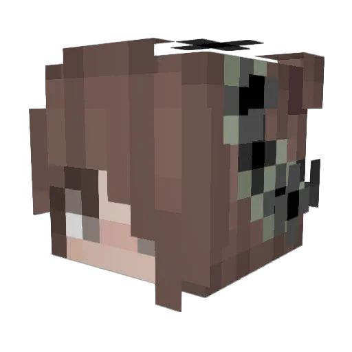 Kb86468 Minecraft avatar head, 3D render