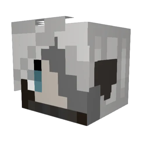 KbM_981 Minecraft avatar head, 3D render