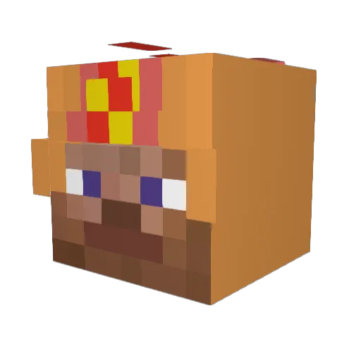 Kballer_ Minecraft avatar head, 3D render