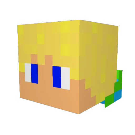 Kbas55 Minecraft avatar head, 3D render