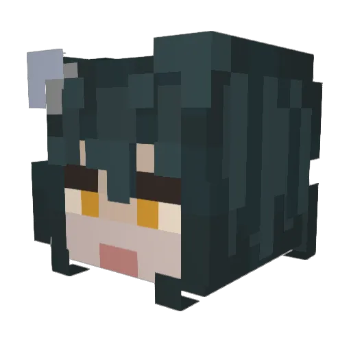 Kbby_Kat Minecraft avatar head, 3D render