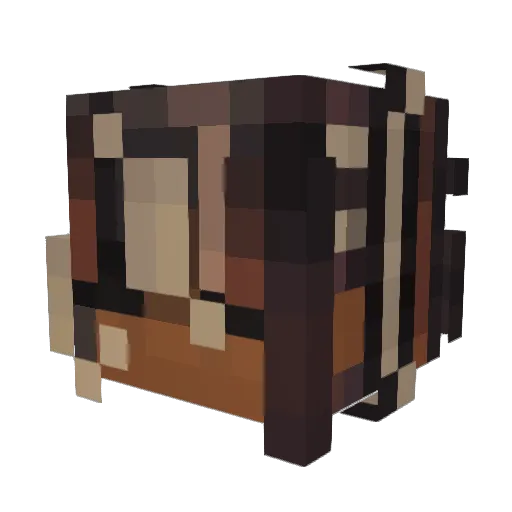 Kbee_Crashed Minecraft avatar head, 3D render