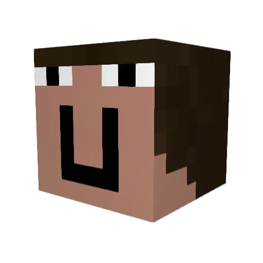KbenK8 Minecraft avatar head, 3D render