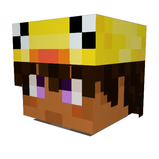 Kbt0 Minecraft avatar head, 3D render