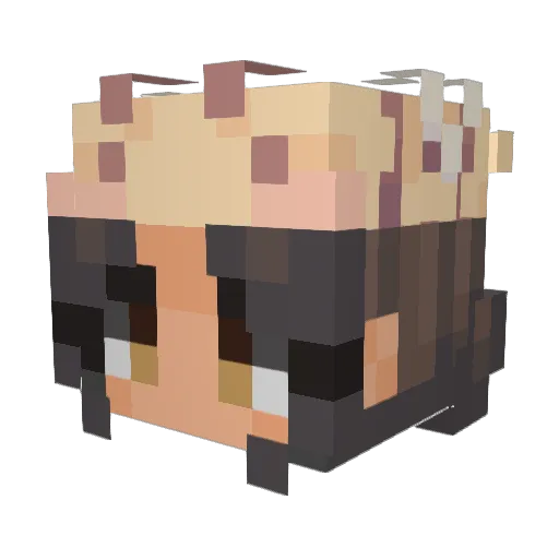 Kbulio Minecraft avatar head, 3D render