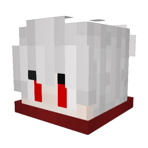 Kbuu Minecraft avatar head, 3D render