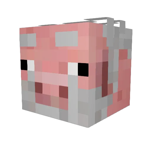Kbzik Minecraft avatar head, 3D render
