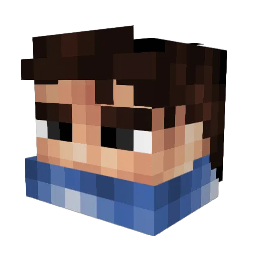 KcKenny Minecraft avatar head, 3D render