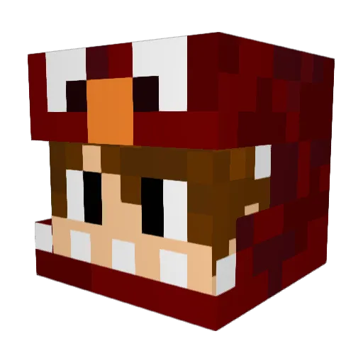KcaZa Minecraft avatar head, 3D render