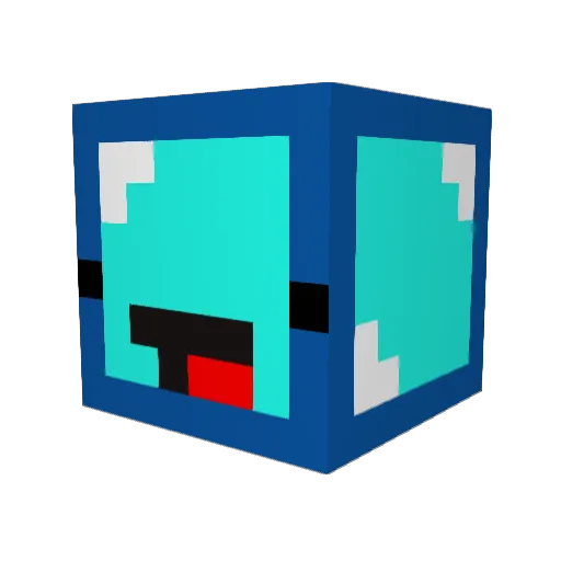 Kcdilla_ Minecraft avatar head, 3D render