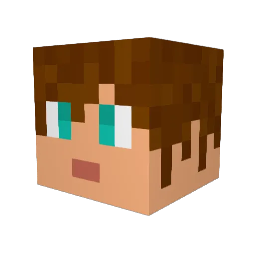 Kced2000 Minecraft avatar head, 3D render