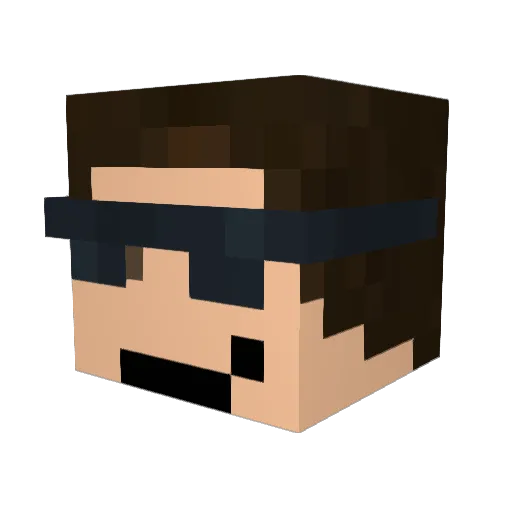 Kcoasten Minecraft avatar head, 3D render