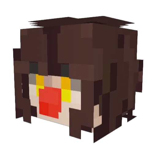 Kcolsans Minecraft avatar head, 3D render