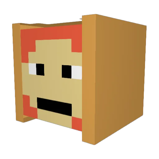 Kcsmit Minecraft avatar head, 3D render