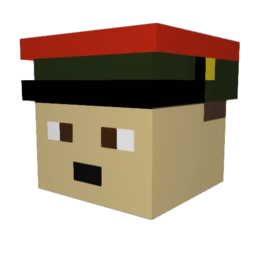 Kcxiong12 Minecraft avatar head, 3D render