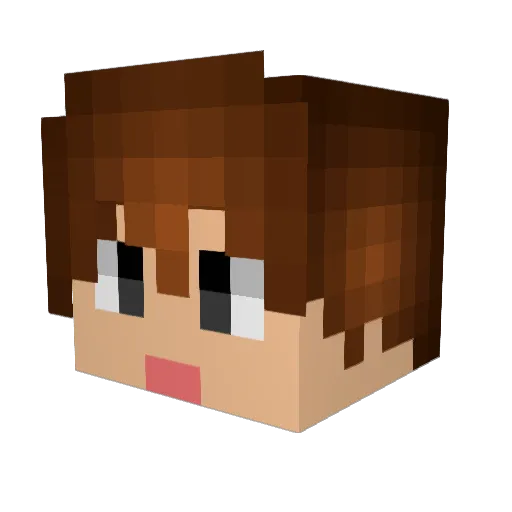 Kcyzxd Minecraft avatar head, 3D render