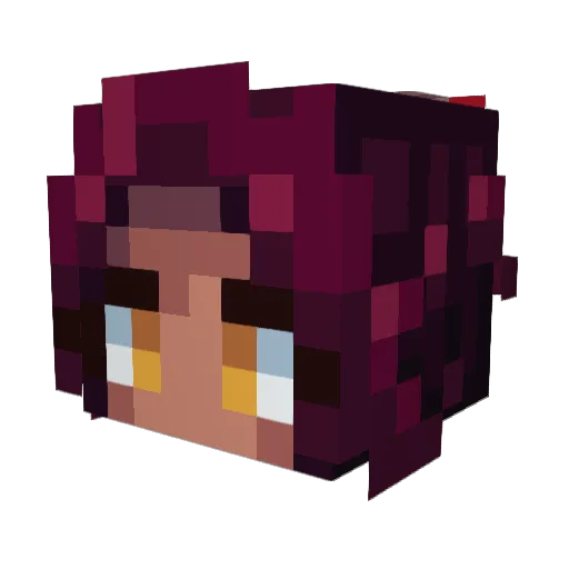 Kczy Minecraft avatar head, 3D render