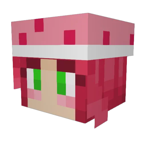 KdaWg128 Minecraft avatar head, 3D render