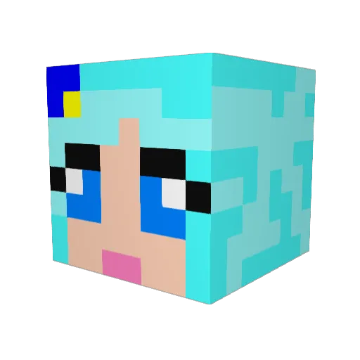 Kdawgity Minecraft avatar head, 3D render