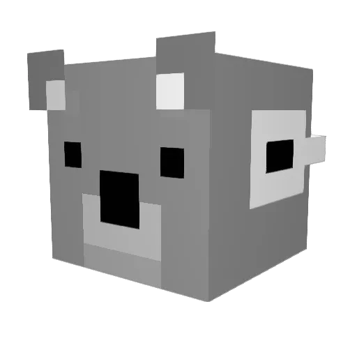 KdeKoala Minecraft avatar head, 3D render